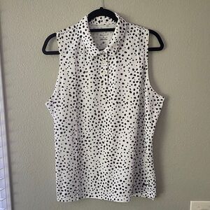 Nike golf shirt, dry, fit, Black and White